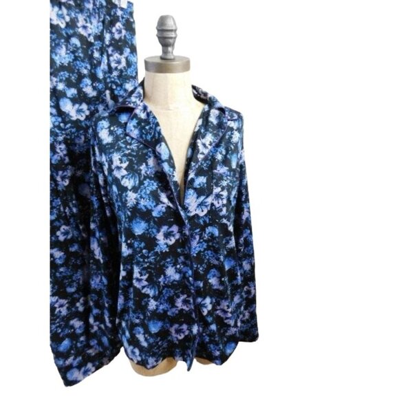 Badgley Mischka Size S Small 2 Piece Floral Soft Knit PJ Set SLEEP Pajamas - Picture 2 of 3